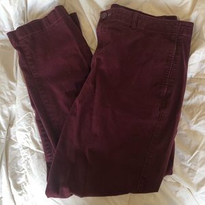 Rowm Slim Fitting Chinos in Red